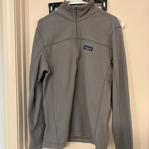 Patagonia Men's Zip-Up Gray Sweater size medium